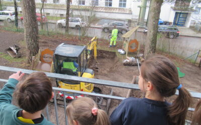 Die Krippenbaustelle im Bienenhaus